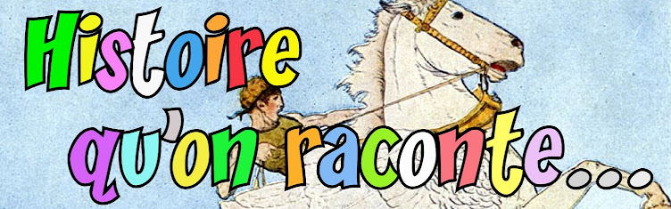 Bannière : Persée chevauchant Pégase : « Histoire qu’on raconte… »